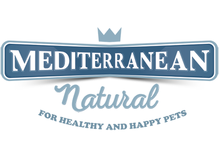 Logotipo de la marca de snacks para perros Mediterranean Natural