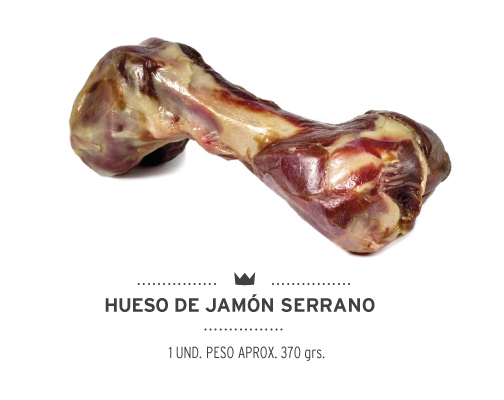 Hueso de jamón serrano para perros. Ham bone for dogs.