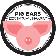 Icono orejas de cerdo para perros. Pig ears logo for dogs.