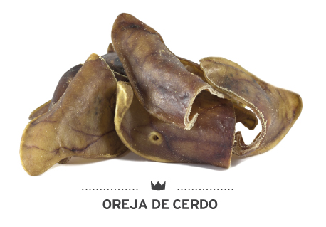 Orejas de cerdo para perros. Pig ears for dogs.