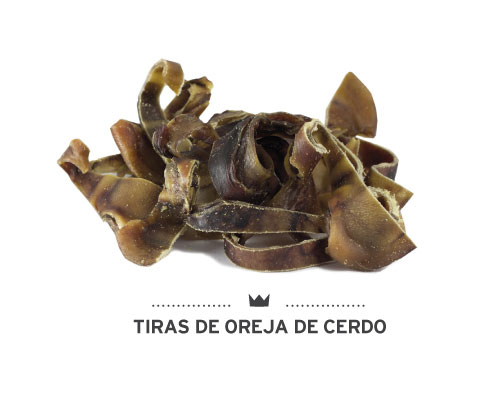 Tiras de oreja de cerdo para perros. Strips pig ears for dogs.