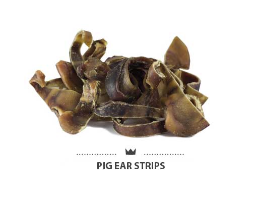 Tiras de oreja de cerdo para perros. Strips pig ears for dogs.