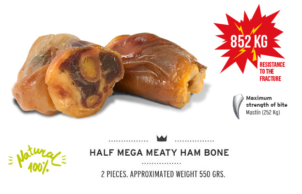 Half mega meaty ham bone Mediterranean Natural. Resistance to the fracture