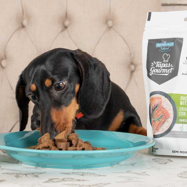 Elma y Tapas Gourmet de Mediterranean Natural para perros