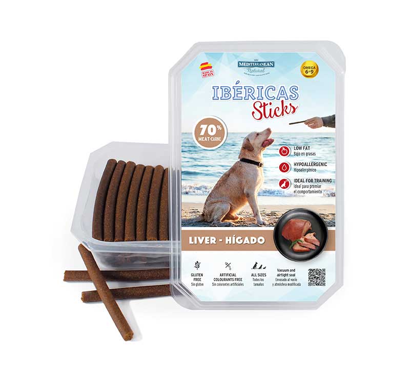 Estuche Ibericas Sticks 800 gramos Hígado Mediterranean Natural Para Perros