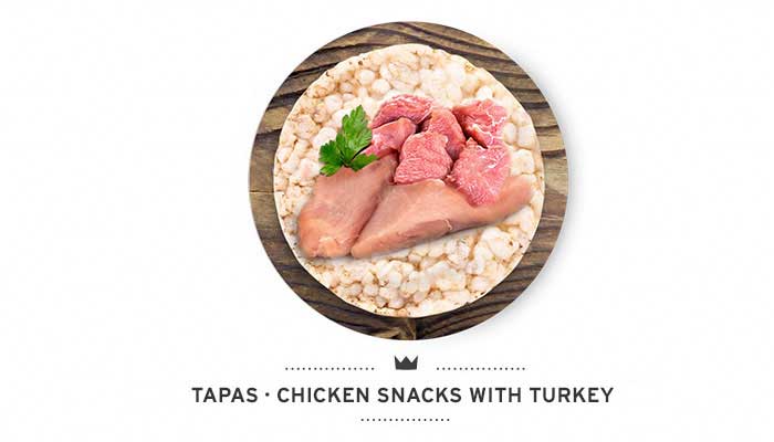 Dogs chicken snacks with turkey Tapas Mediterranean Natural