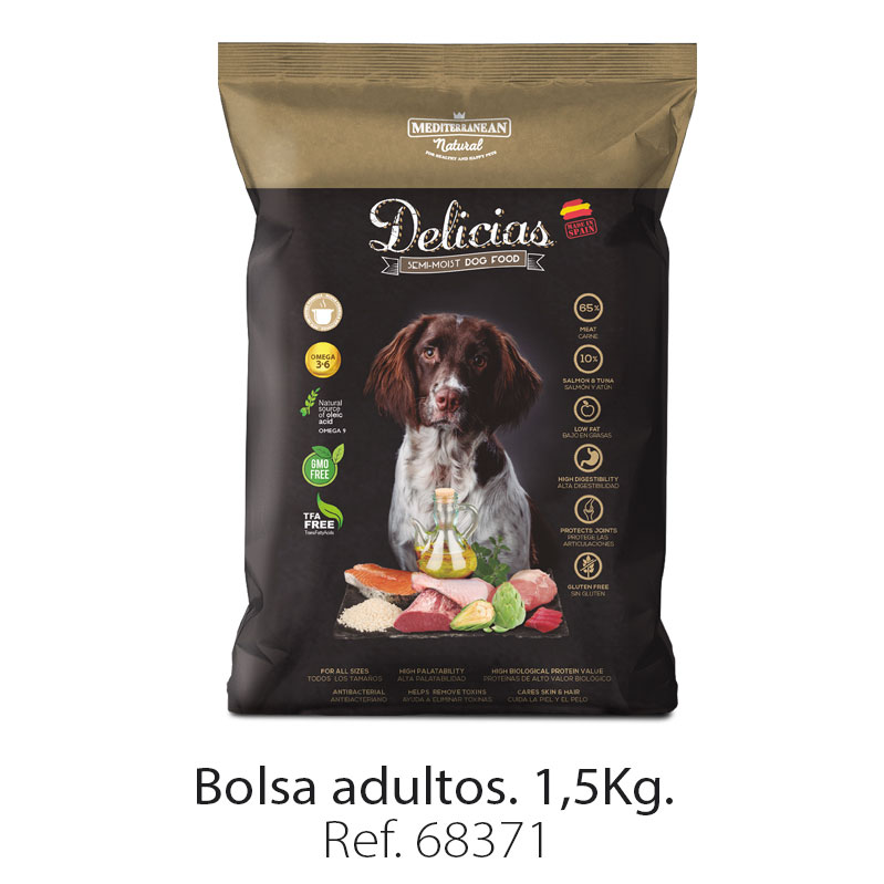 Alimento para perros Delicias 1 kg y medio