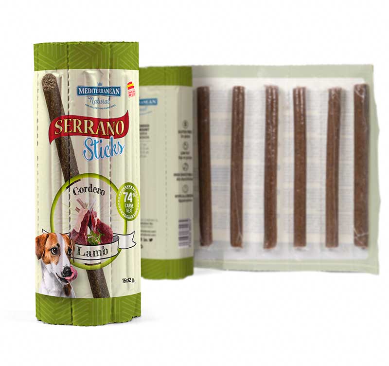 Barritas individuales Serrano Sticks para perros de carne cordero