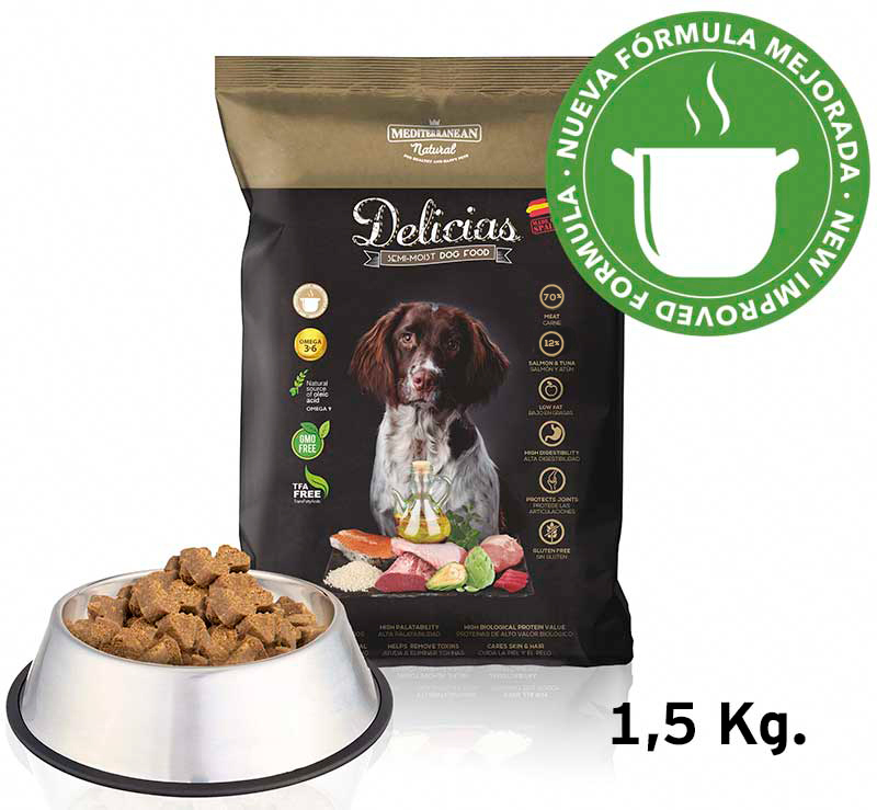Delicias 1.5kg Mediterranean Natural alimento para perros
