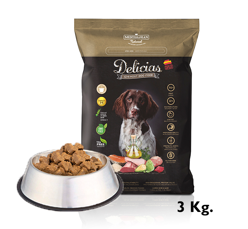 Semi-moist food for dogs Mediterranean Natural 3kg