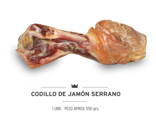 Codillo de jamón serrano para perros Mediterranean Natural. Ham bone for dogs. Sin gluten. Gluten free. Hecho en España. Made in Spain.