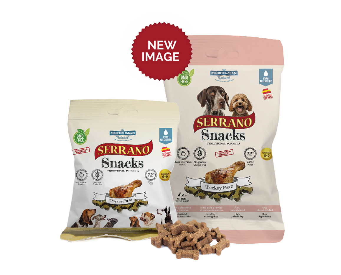 Serrano snacks para for dogs turkey Mediterranean Natural