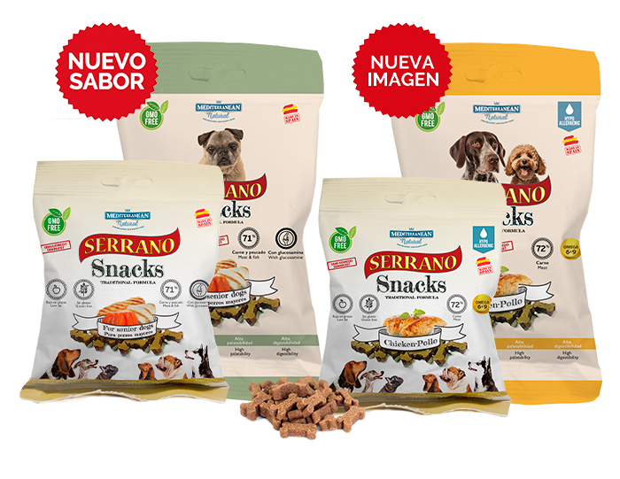Serrano Snacks perros nueva imagen y nuevo sabor